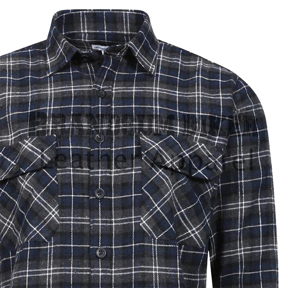 men’s navy brown check shirt stylish casual & smart plaid shirt