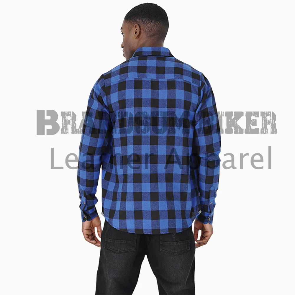 men’s red & black and blue & black check shirt stylish plaid casual shirt
