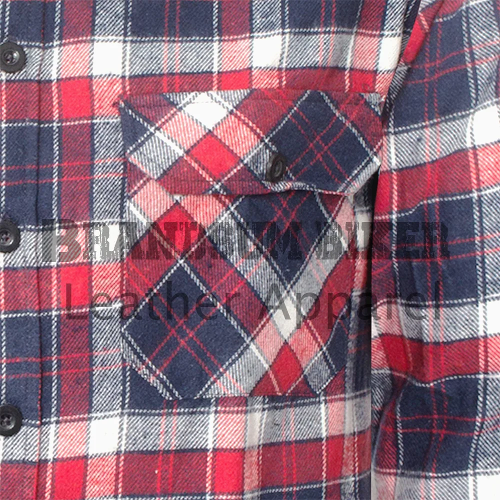 men’s red & navy check shirt stylish plaid casual & smart shirt