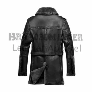brown men trench coat classic leather winter overcoat for stylish warmth (copy)