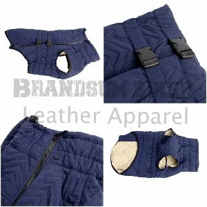 dog winter coat black leather jacket warm & stylish pet outerwear (copy)