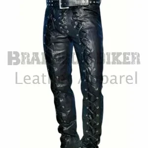 men hair on cowhide leather pant stylish genuine hair leather trousers (copy)