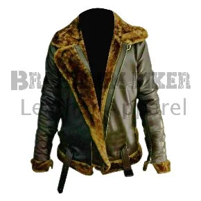 men’s green bomber jacket with brown fur stylish winter casual outerwear