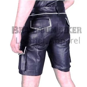 men black stylish shorts with white lines trendy streetwear summer bottoms