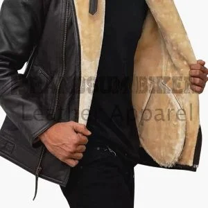 real leather swedish bomber winter jacket premium warm & stylish outerwear