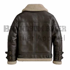 men’s brown bomber jacket with camel fur stylish & warm winter outerwear