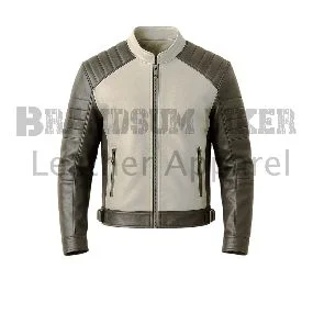 black and cream men’s jacket stylish two tone casual & winter outerwear