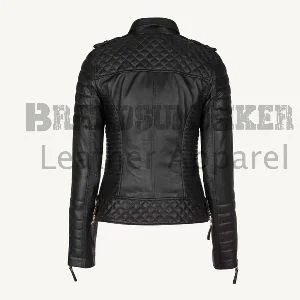 brando style women leather jacket classic biker moto jacket for timeless fashion
