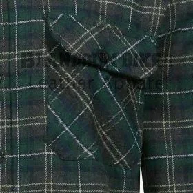 men’s dark green check shirt stylish plaid casual & smart long sleeve shirt