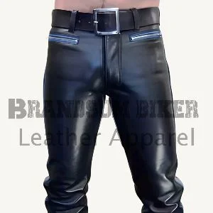 men punk kink leather pants edgy gothic rocker style slim fit trousers