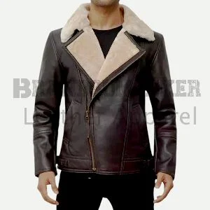 real leather swedish bomber winter jacket premium warm & stylish outerwear