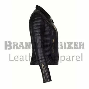 brando style women leather jacket classic biker moto jacket for timeless fashion