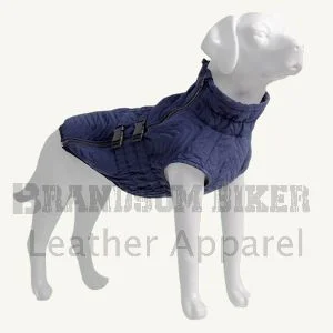 dog winter coat black leather jacket warm & stylish pet outerwear (copy)