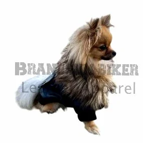 fur leather outfit for dogs warm & stylish pet coat for winter
